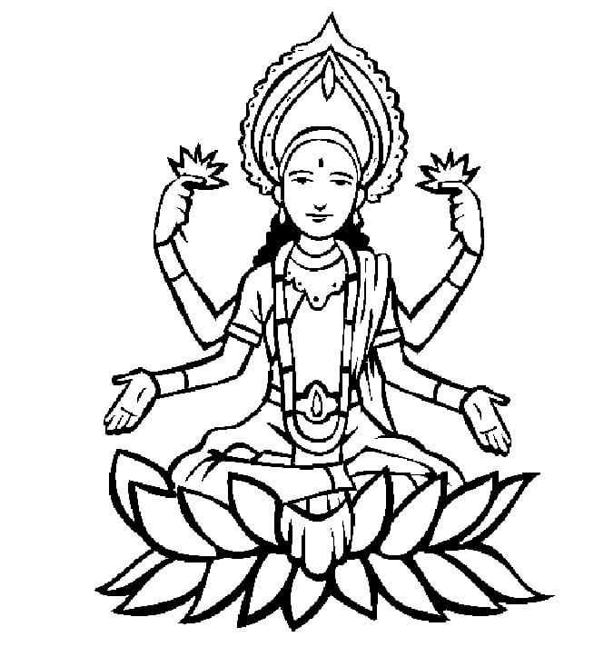 Shiva Hindu God Coloring Page