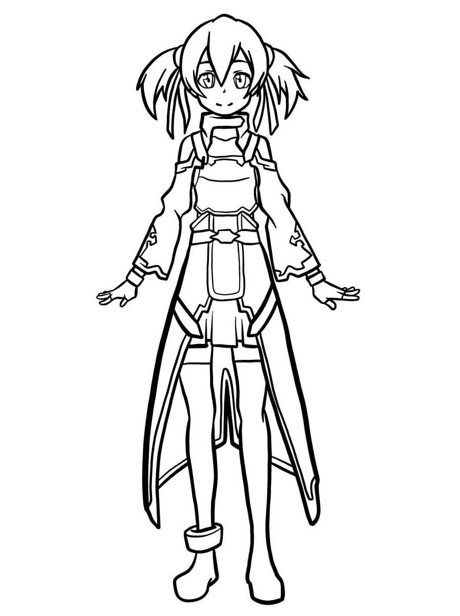 Silica Sword Art Online Coloring Pages   Coloring Cool