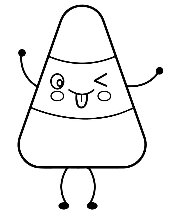 Silly Candy Corn Coloring Page