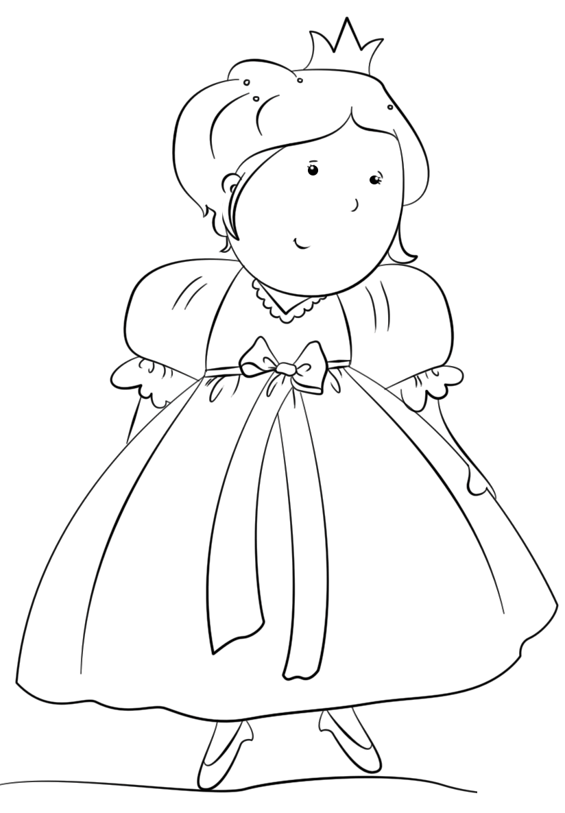 Silly Princess Coloring Page