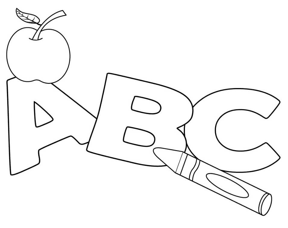 Simple ABC Coloring Page