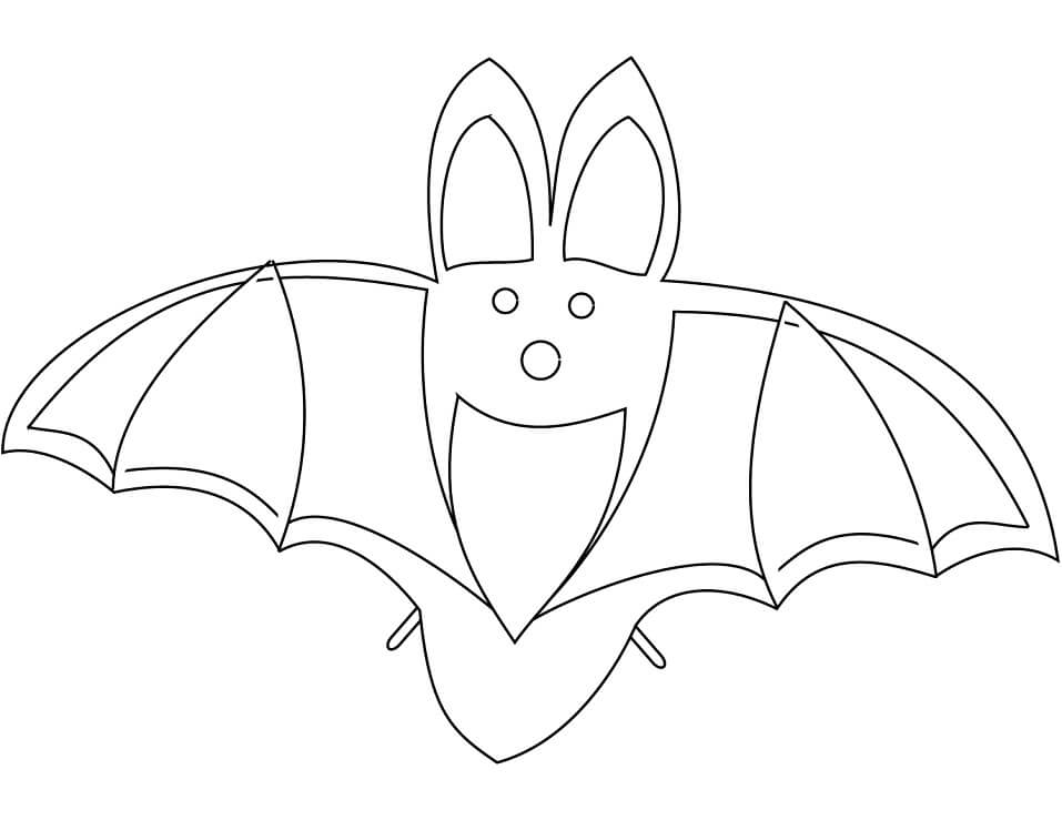 Simple Bat Coloring Page