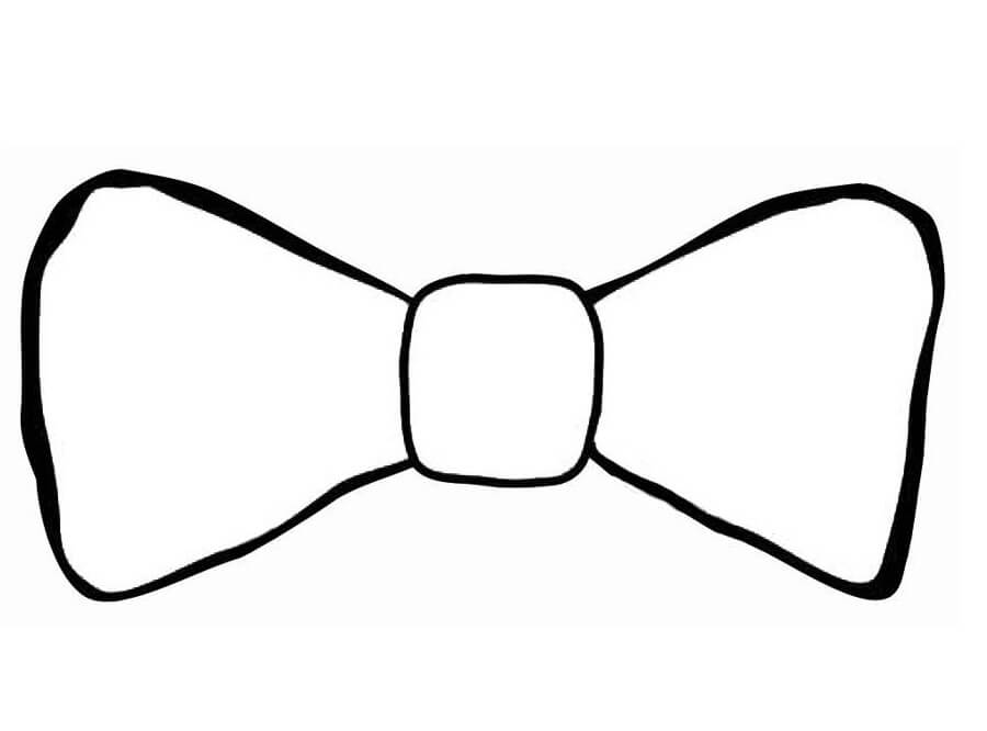 Simple Bow Coloring Page