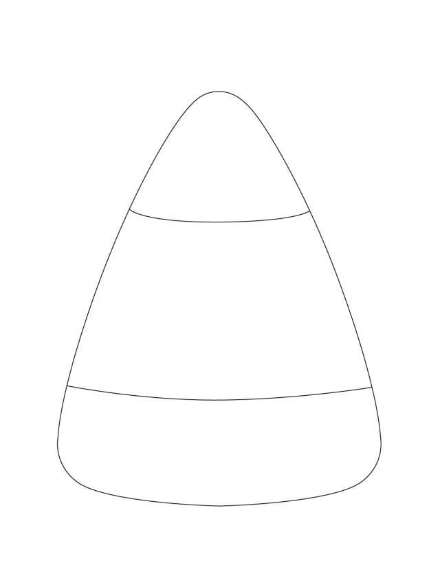 Simple Candy Corn Coloring Page