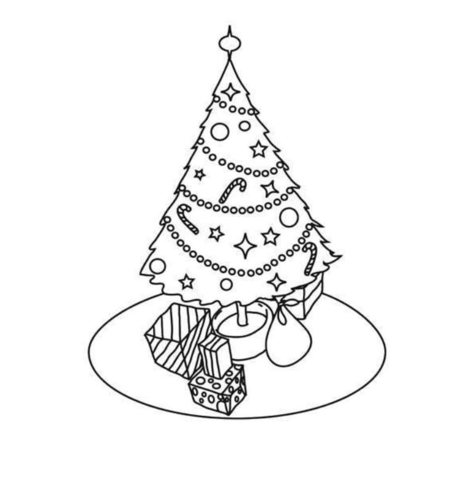 Simple Christmas Tree For Kids To Print
