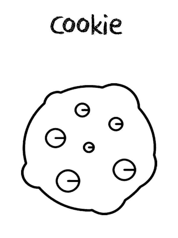 Simple Cookie Coloring Page