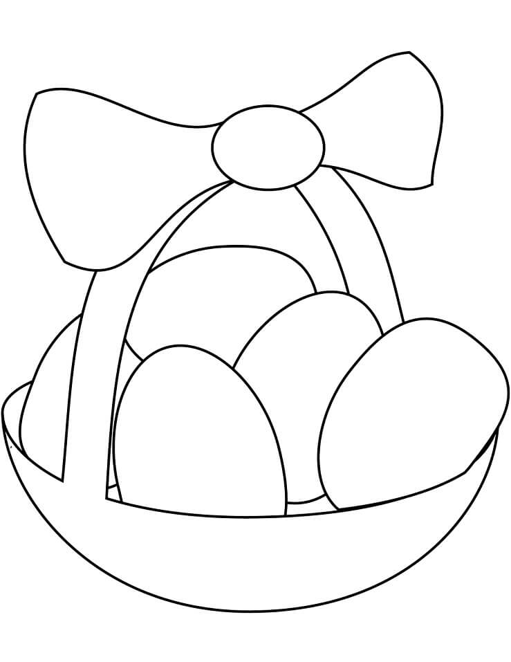 Simple Easter Basket 1 Coloring Page