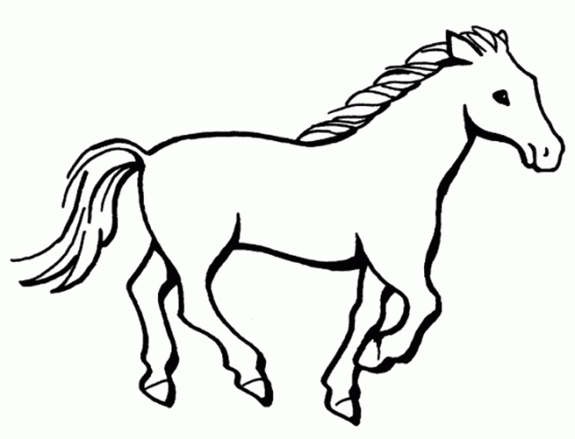 Simple Horse S201b Coloring Page