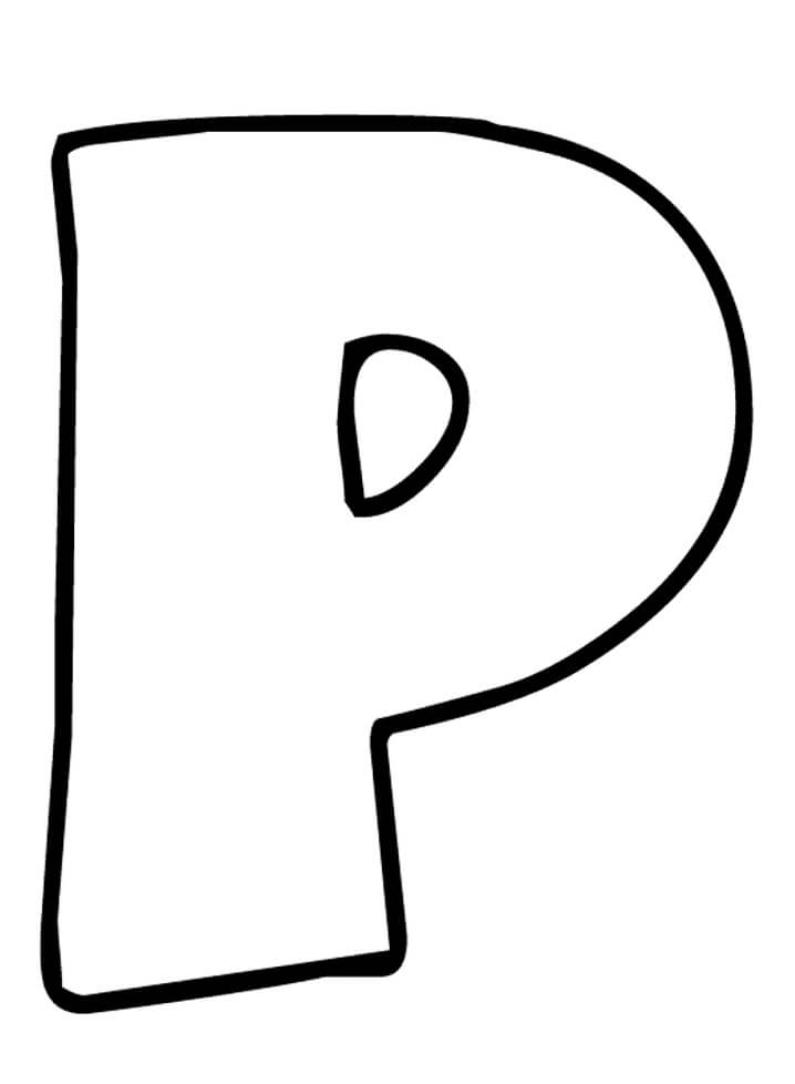 Simple Letter P Coloring Page