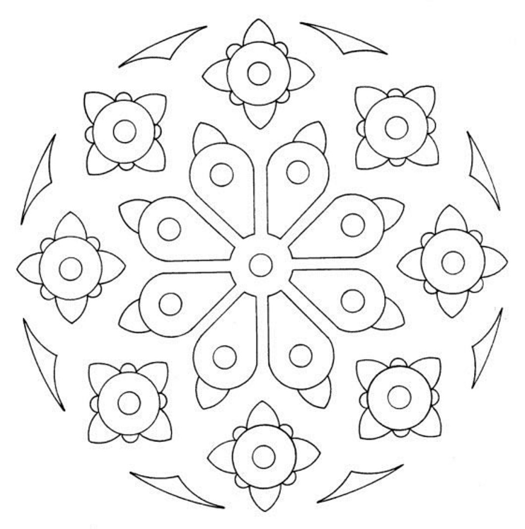 Simple Printable Mandala Sc107 Coloring Page