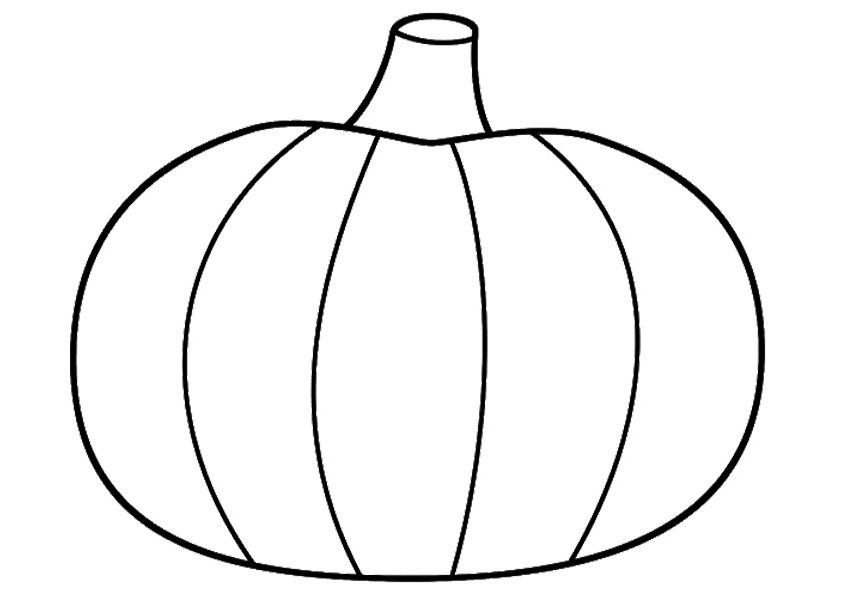 Simple Pumpkin Coloring Page