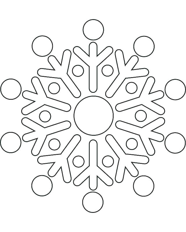 Simple Snowflake Coloring Page