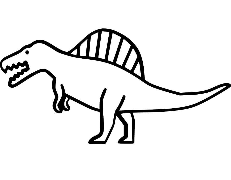 Simple Spinosaurus Coloring Page