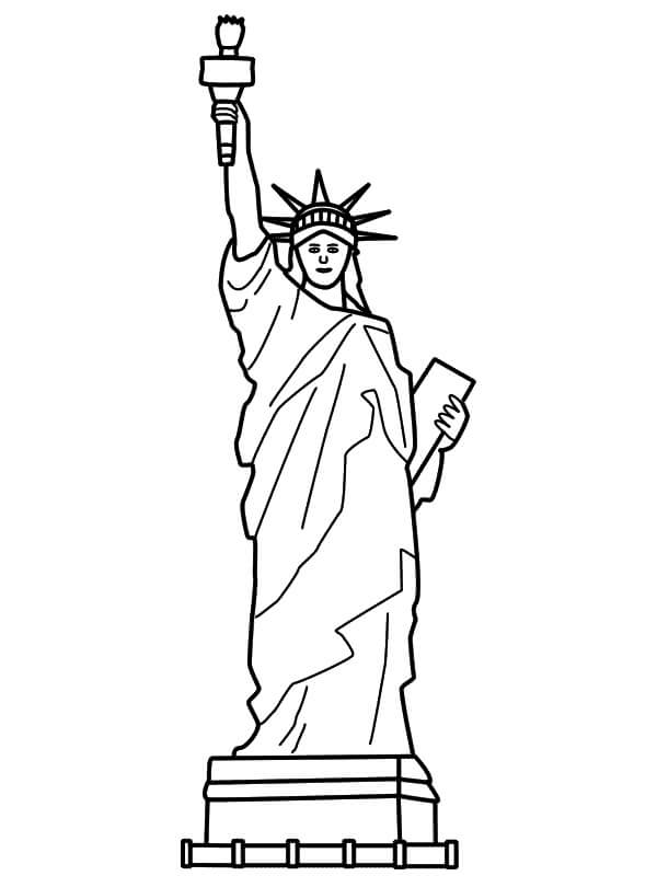 Simple Statue of Liberty Coloring Page