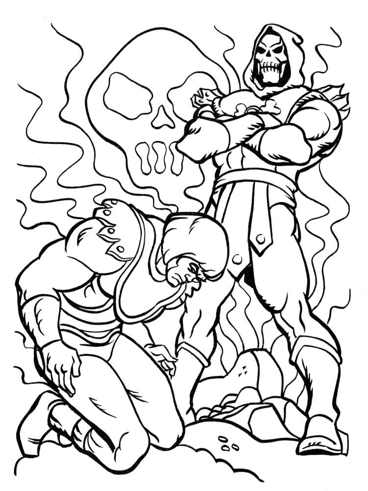 Skeletor and He-Man Coloring Page