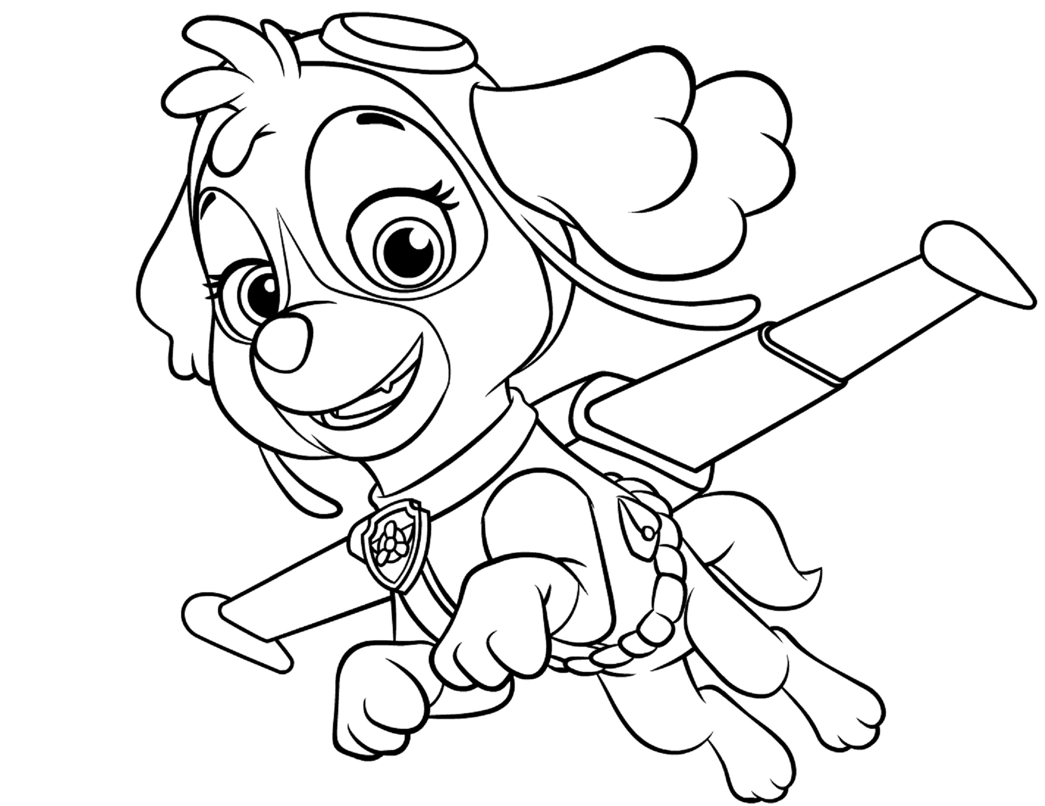 Skye Flying Paw Patrol Coloring Pages   Coloring Cool