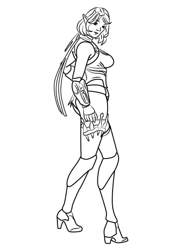 Skye from Paladins Coloring Page
