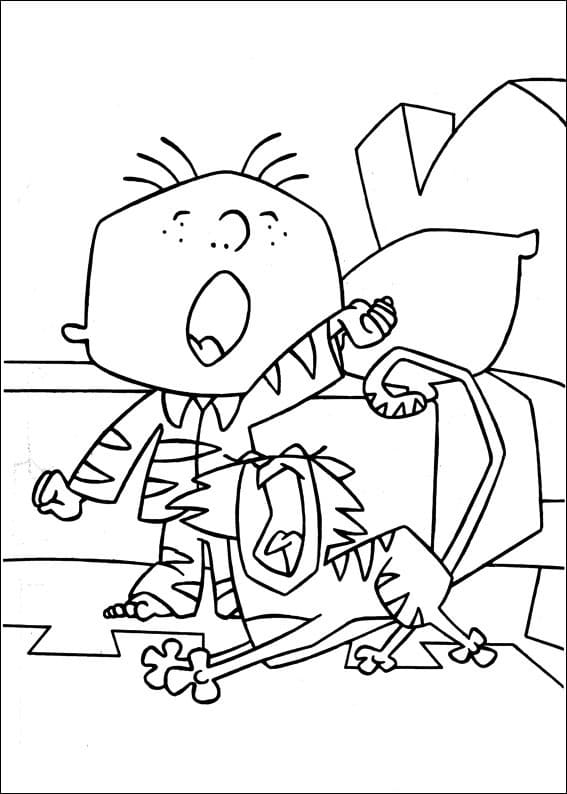 Sleepy Stanley Coloring Page