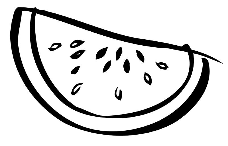 Sliced Watermelon Fruit Sbe4b Coloring Page