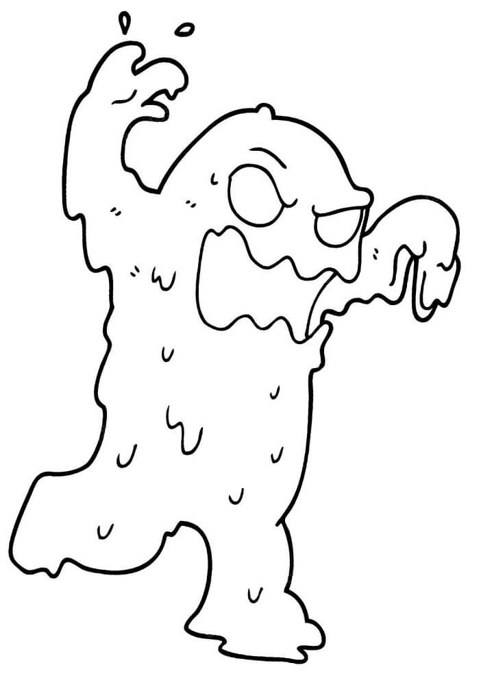 Slime Monster 1 Coloring Page