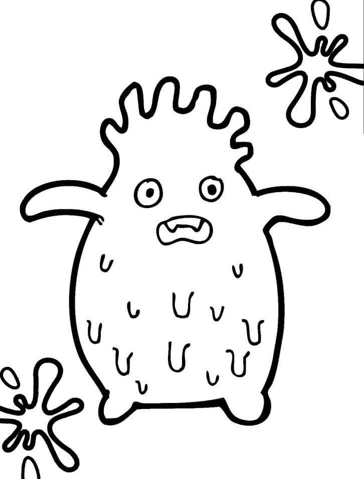 Slime Monster 2 Coloring Page