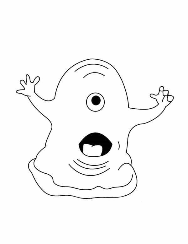 Slime Monster 3 Coloring Page