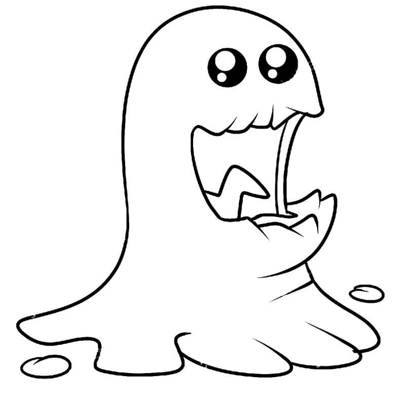 Slime Monster Coloring Page