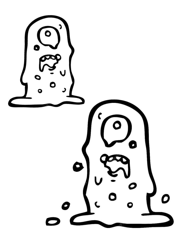 Slime Monsters Coloring Page