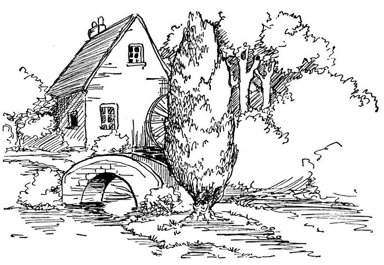Small Beautiful House Coloring Page