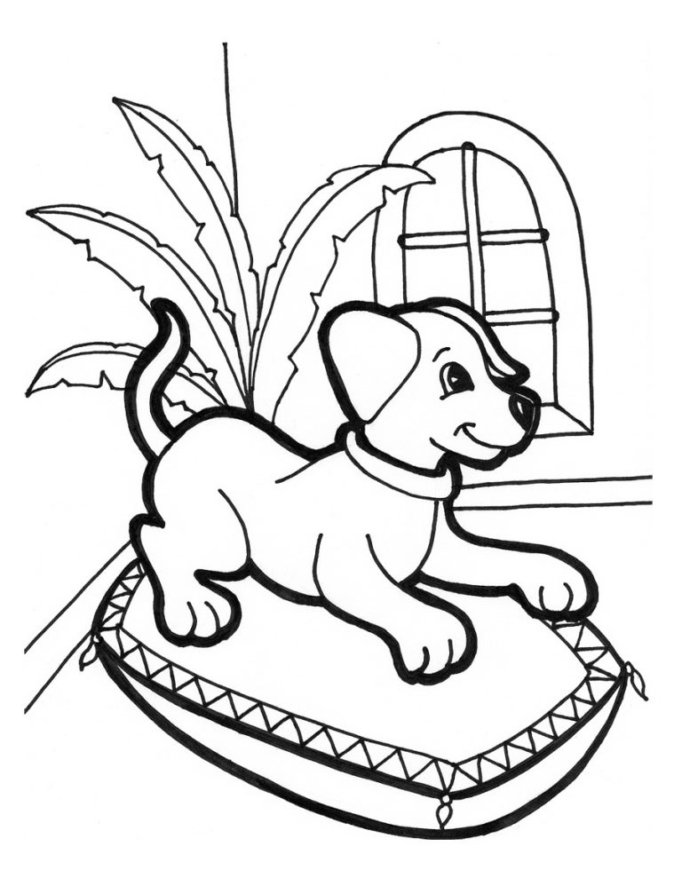 Smile Puppy Coloring Page