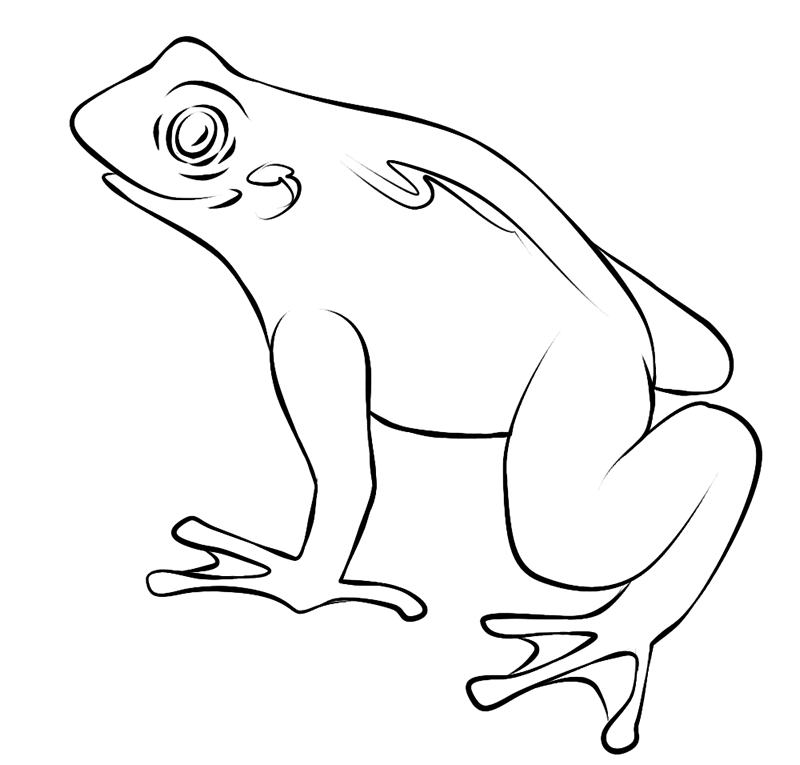 Smile Toad Coloring Page