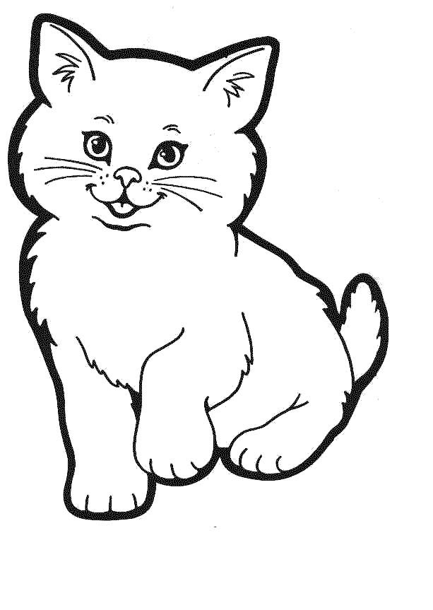 Smiling Cat Animal Coloring Pagesad78 Coloring Page