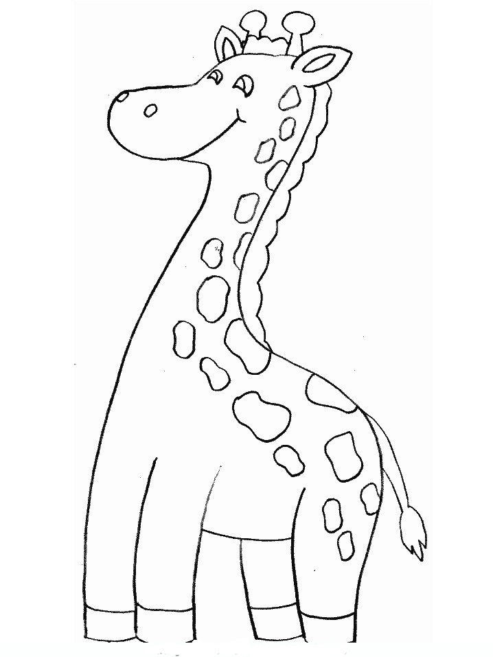 Smiling Giraffe Animal Coloring Pages8379 Coloring Page