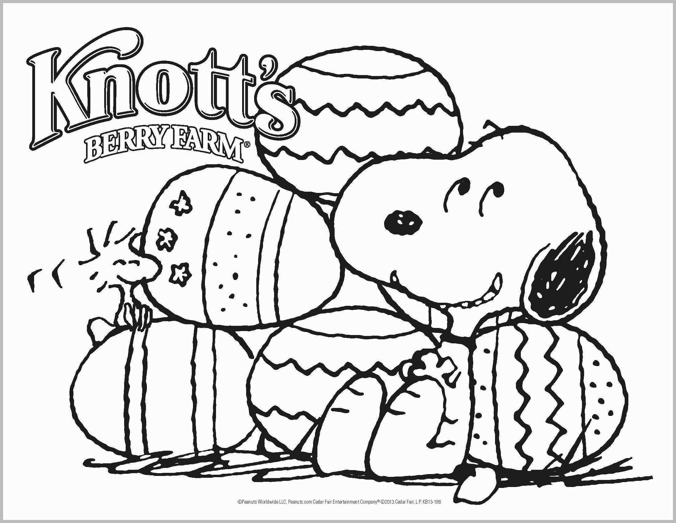 Snoopy And Easter Eggs Coloring Page
