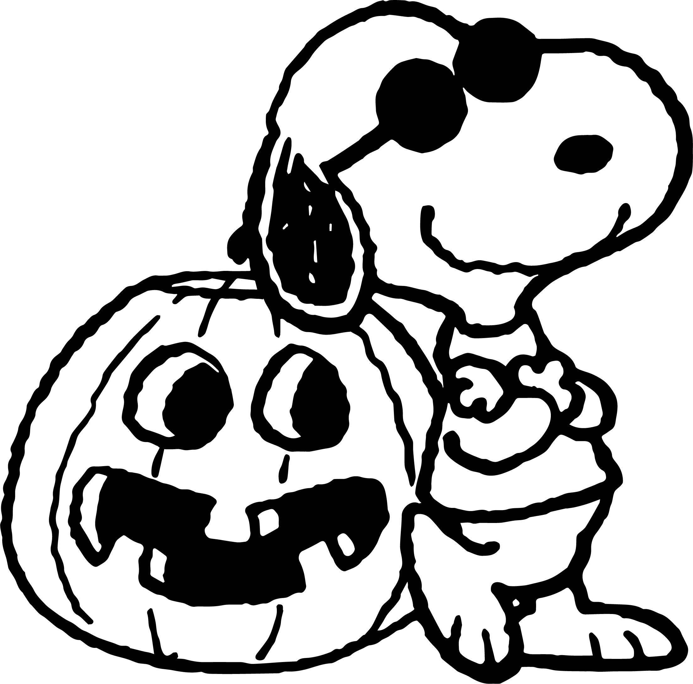 Snoopy And Halloween Pumpkin