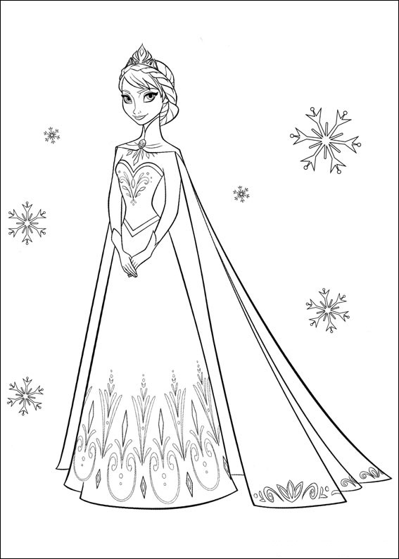 Snow Queen Elsa Coloring Page