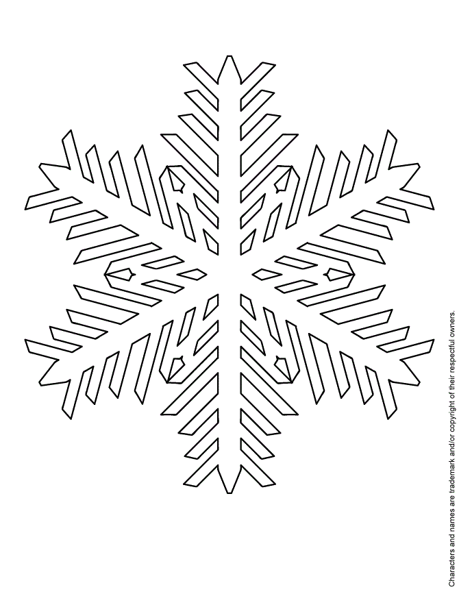 Snowflake Clipart Coloring Page