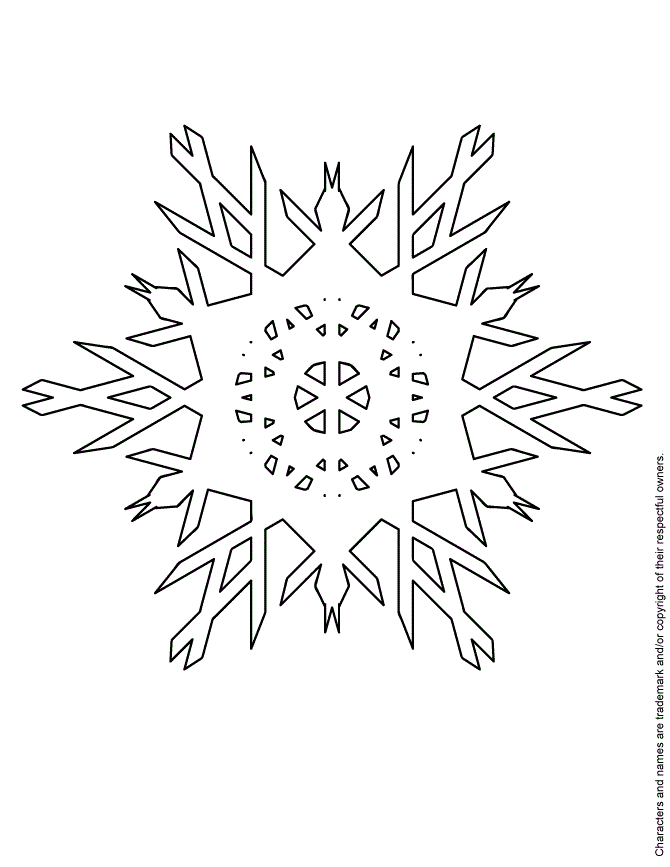 Snowflake Coloring Sheet Coloring Page