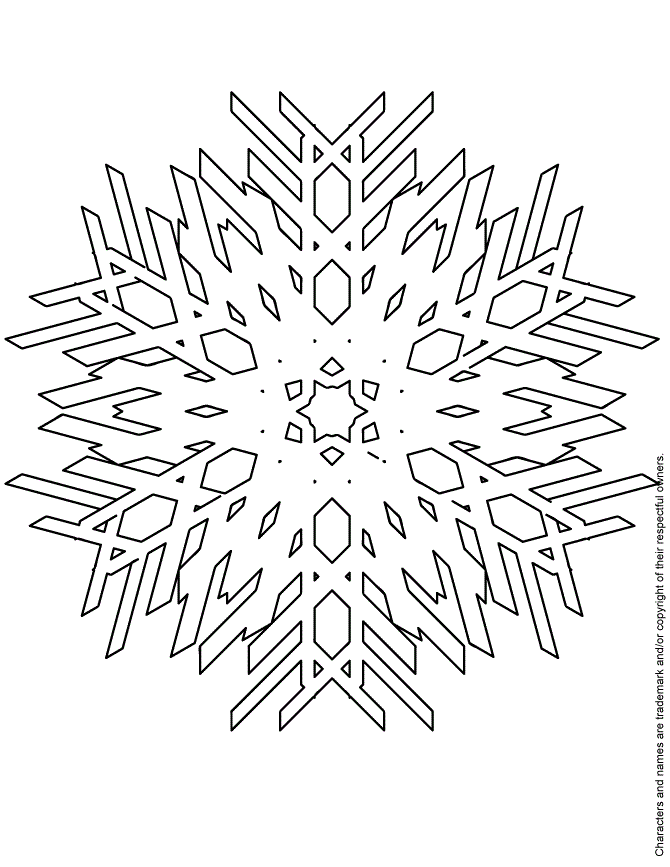 Snowflake Craft Coloring Page