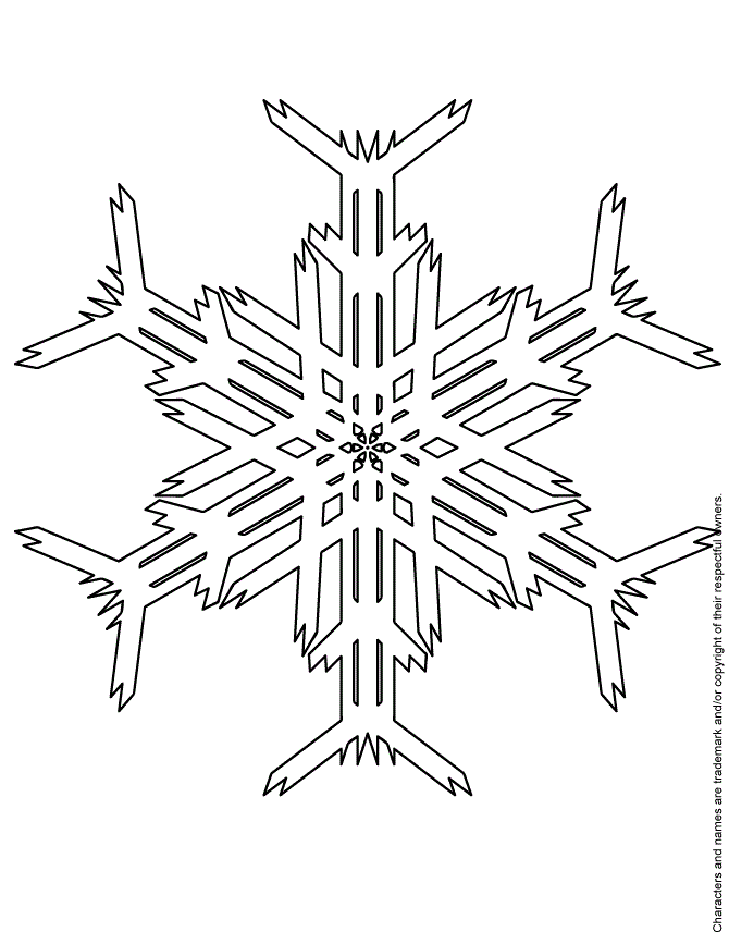 Snowflake Cutout Coloring Page