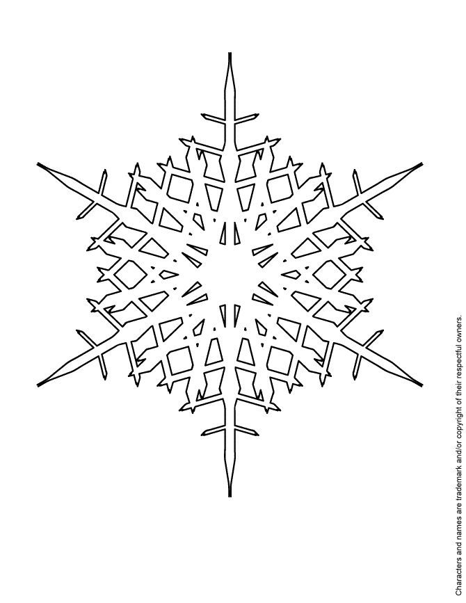 Snowflake Decorations Coloring Page