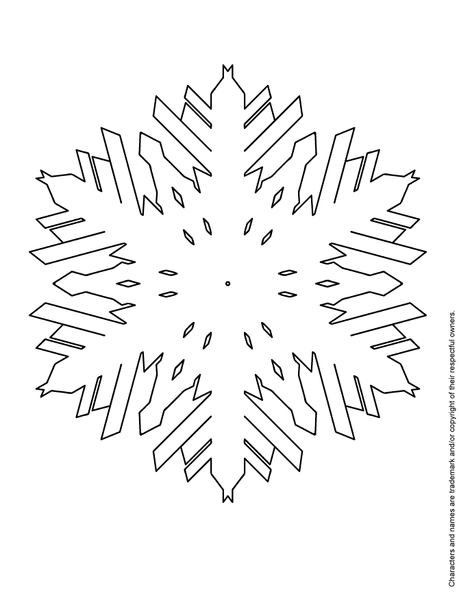 Snowflake Design Coloring Page