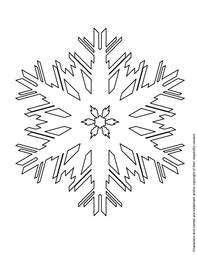 Snowflake For Kids Coloring Page