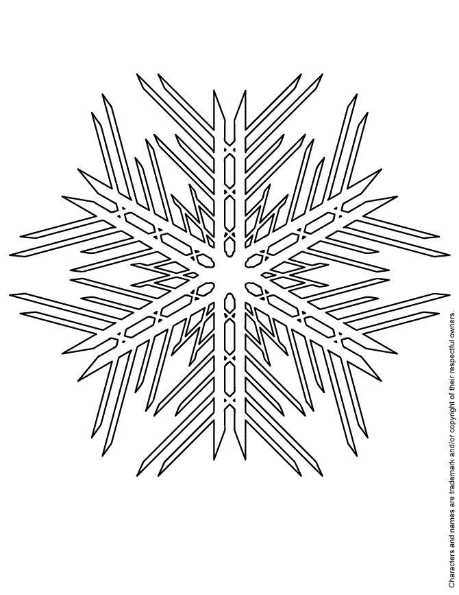 Snowflake Graphic Coloring Page