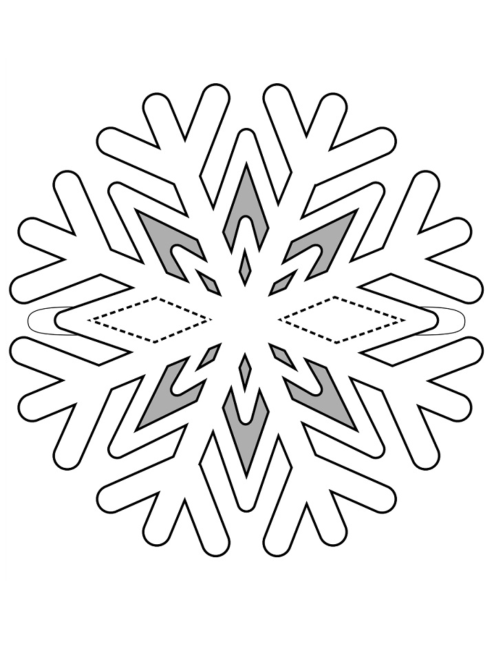 Snowflake Mask Coloring Page