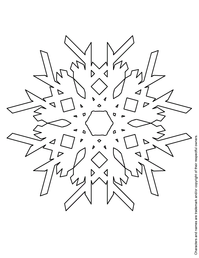 Snowflake Outline Coloring Page