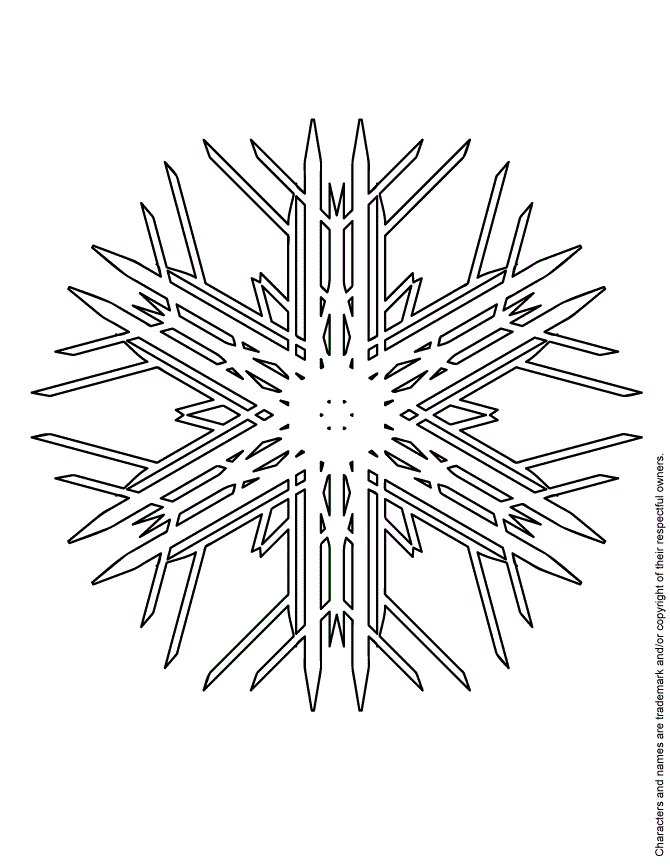 Snowflake Print Out Coloring Page
