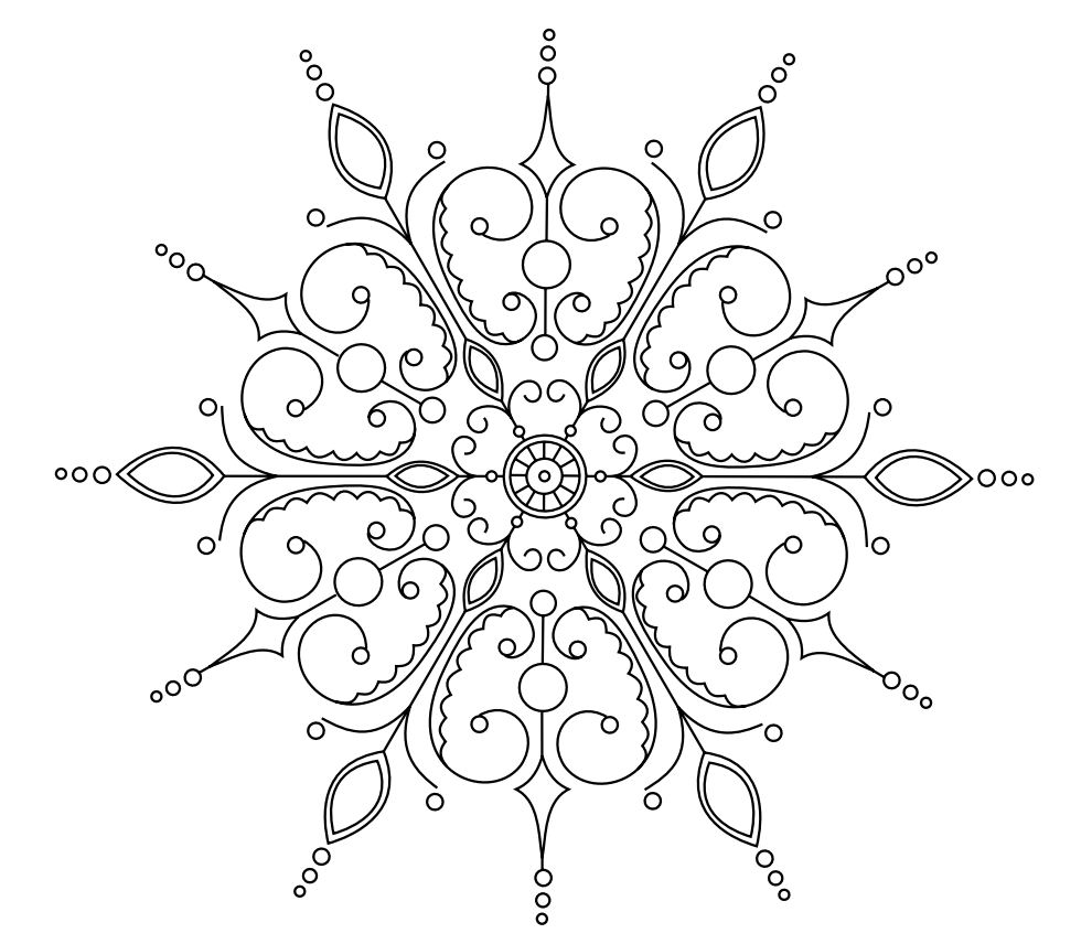 Snowflake Printables Coloring Page