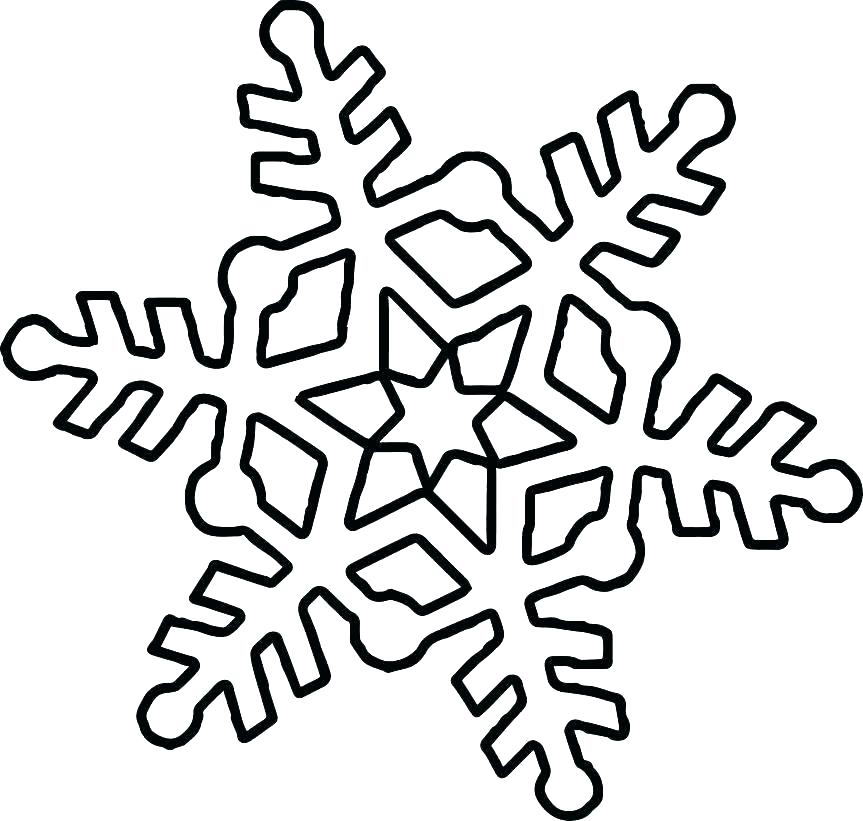 Snowflake Shape Coloring Page