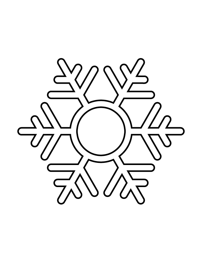 Printable New Snowflake Stencil For Children